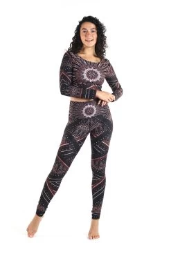 Humble Warrior Printed Yoga Leggings -Yoga Democracy 1101 Humble Warrior R1
