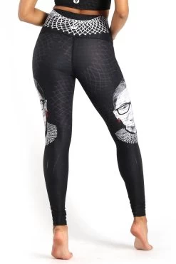 Notorious RBG Printed Yoga Leggings -Yoga Democracy 1101 NOTORIOUS RBG BACK