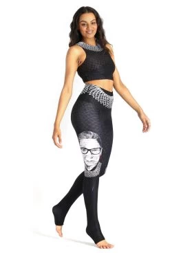 Notorious RBG Printed Yoga Leggings -Yoga Democracy 1101 NOTORIOUS RBG LONG