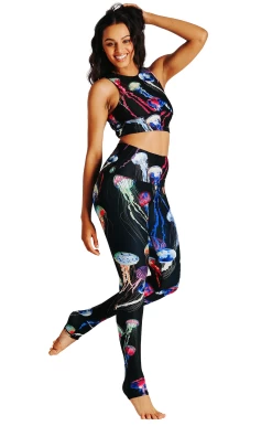 Electric Flow Printed Yoga Leggings 11 Electric Flow Printed Yoga Leggings -Yoga Democracy 1101 EFlow fullbody T removebg