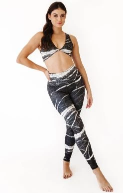 River Rock Printed Yoga Leggings -Yoga Democracy 1101 stone fullbody