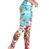Flower Bomb Printed Yoga Leggings 1 Flower Bomb Printed Yoga Leggings -Yoga Democracy 1103 FLOWER BOMB 3