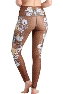 Beeloved Printed Yoga Legging -Yoga Democracy 1103116 bee 1