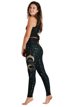 Fortune Teller Printed Yoga Leggings -Yoga Democracy 1103155 Fortune Teller Side4