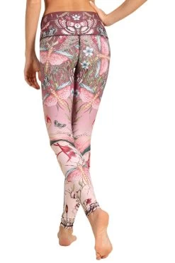 Pretty In Pink Printed Yoga Leggings -Yoga Democracy 110377 pretty 1