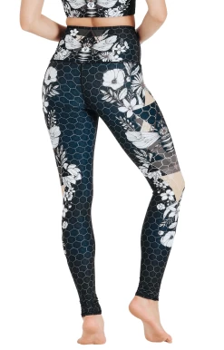Beeloved Blackout Printed Yoga Legging -Yoga Democracy 1103 BEELOVEDBO BACK removebg