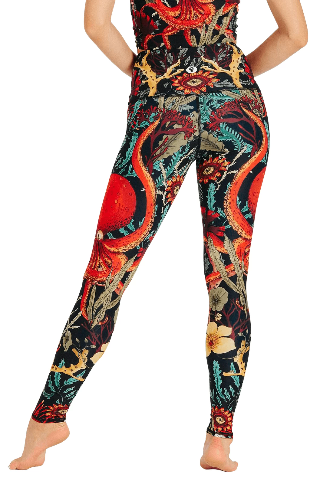 Coral My Name Printed Yoga Leggings 6 Coral My Name Printed Yoga Leggings - Image 4