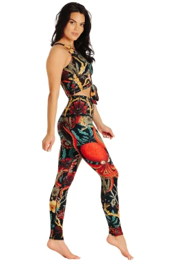 Coral My Name Printed Yoga Leggings 12 Coral My Name Printed Yoga Leggings -Yoga Democracy 1103 CORAL FULLBODY