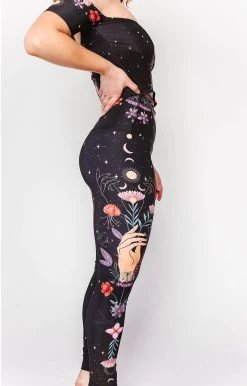 Celestial Timing Printed Yoga Leggings -Yoga Democracy 1103 CelestialTiming Right