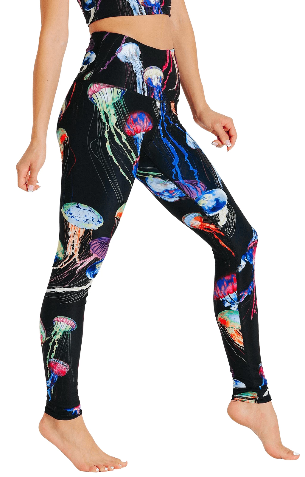 Electric Flow Printed Yoga Leggings 3 Electric Flow Printed Yoga Leggings - Image 2