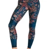 Festival Denim Printed Yoga Leggings -Yoga Democracy 1103 FESTIVAL FRONT