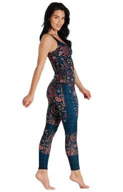 Festival Denim Printed Yoga Leggings -Yoga Democracy 1103 FESTIVAL FULLBODY