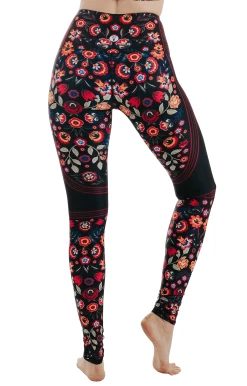 Folklore Printed Yoga Leggings -Yoga Democracy 1103 Folklore back removebg