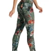 Green Thumb Printed Yoga Leggings -Yoga Democracy 1103 GT RIGHT