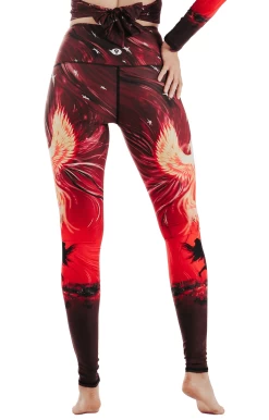 Phoenix Rising Printed Yoga Leggings 11 Phoenix Rising Printed Yoga Leggings -Yoga Democracy 1103 Phoenix back removebg