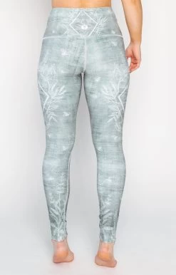 Pure Sage Printed Yoga Leggings -Yoga Democracy 1103 PureSage Back