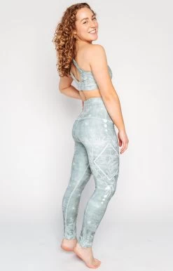 Pure Sage Printed Yoga Leggings -Yoga Democracy 1103 PureSage FullBody