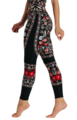 Rustica Printed Yoga Leggings -Yoga Democracy 1103 RUSTICA LEFT removebg