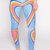Rainbow Love Printed Yoga Leggings 1 Rainbow Love Printed Yoga Leggings -Yoga Democracy 1103 RainbowLove front