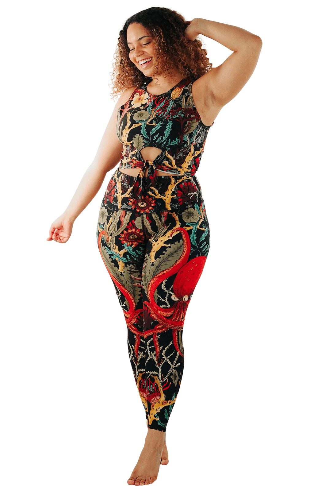 Coral My Name Printed Yoga Leggings 9 Coral My Name Printed Yoga Leggings - Image 7