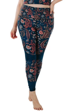 Festival Denim Printed Yoga Leggings -Yoga Democracy 1103 festival front removebg