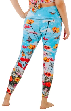 Flower Bomb Printed Yoga Leggings -Yoga Democracy 1103 flowerbomb back removebg