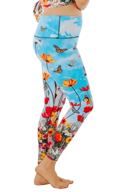 Flower Bomb Printed Yoga Leggings -Yoga Democracy 1103 flowerbomb front removebg