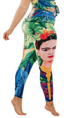 Frida Printed Yoga Leggings -Yoga Democracy 1103 frida side removebg
