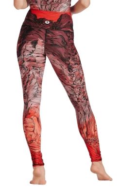 Red Rocks Printed Yoga Leggings -Yoga Democracy 1103 redrocks back removebg
