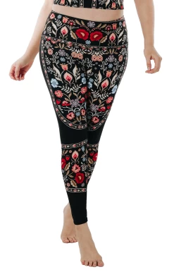 Rustica Printed Yoga Leggings -Yoga Democracy 1103 rustica front removebg