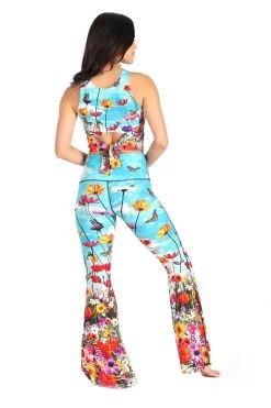 Flower Bomb Printed Bell Bottoms -Yoga Democracy 1114 FLOWER BOMB 8