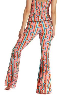 Rainbow Chaser Printed Bell Bottoms -Yoga Democracy 1114 RAINBOW 2021 4