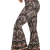 Espresso Yourself Printed Bell Bottoms -Yoga Democracy 1114133 Espresso Yourself Side4