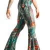 Green Thumb Printed Bell Bottoms -Yoga Democracy 111476 Green Thumb Side 2