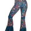 Festival Denim Printed Bell Bottoms -Yoga Democracy 111478 Festival demin back crop2