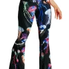 Electric Flow Printed Bell Bottoms -Yoga Democracy 1114 EFlow right T removebg