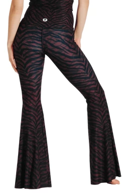 Fierce Feline Printed Bell Bottoms -Yoga Democracy 1114 FierceFeline back removebg