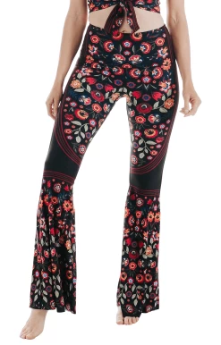 Folklore Printed Bell Bottoms -Yoga Democracy 1114 Folklore front removebg