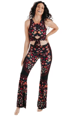Folklore Printed Bell Bottoms -Yoga Democracy 1114 Folklore fullbody removebg