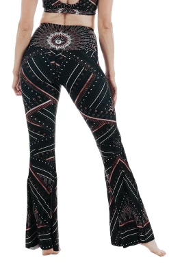 Humble Warrior Printed Bell Bottoms -Yoga Democracy 1114 HUMBLE BACK