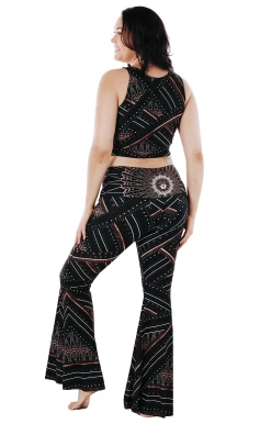 Humble Warrior Printed Bell Bottoms -Yoga Democracy 1114 humble full removebg