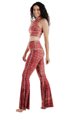 Terracotta Time Printed Bell Bottoms 10 Terracotta Time Printed Bell Bottoms -Yoga Democracy 1114 terracotta fullbody removebg