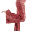 Terracotta Time Printed Bell Bottoms -Yoga Democracy 1114 terracotta right2 removebg