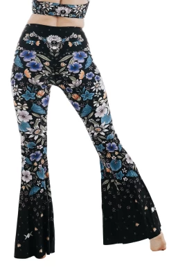 Divine Feminine Printed Bell Bottoms -Yoga Democracy 1114 uterus back removebg