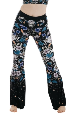 Divine Feminine Printed Bell Bottoms -Yoga Democracy 1114 uterus front removebg