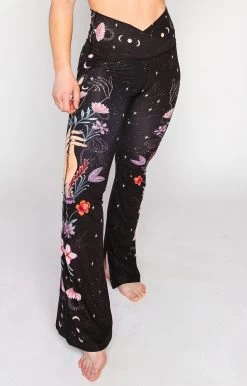 Split Flare Pant In Celestial Timing 8 Split Flare Pant In Celestial Timing -Yoga Democracy 1116 CelestialTiming Front1