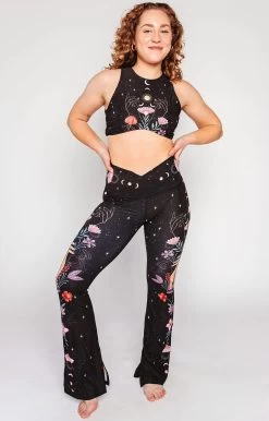 Split Flare Pant In Celestial Timing 10 Split Flare Pant In Celestial Timing -Yoga Democracy 1116 CelestialTiming Fullbody