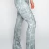 Split Flare Pant In Pure Sage -Yoga Democracy 1116 PureSage Right