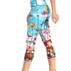 Flower Bomb Printed Yoga Crops -Yoga Democracy 1201 FLOWER BOMB 2