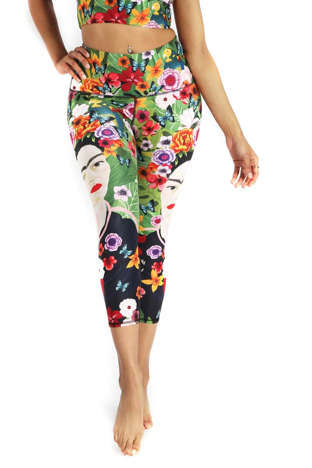 Kahlo Printed Yoga Crops 3 Kahlo Printed Yoga Crops